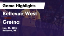 Bellevue West  vs Gretna  Game Highlights - Jan. 19, 2023