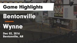 Bentonville  vs Wynne  Game Highlights - Dec 02, 2016