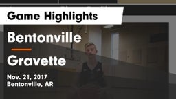 Bentonville  vs Gravette Game Highlights - Nov. 21, 2017