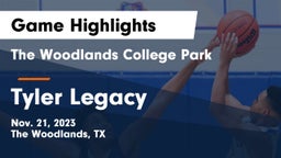 The Woodlands College Park  vs Tyler Legacy  Game Highlights - Nov. 21, 2023