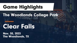 The Woodlands College Park  vs Clear Falls  Game Highlights - Nov. 30, 2023