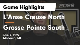 L'Anse Creuse North  vs Grosse Pointe South  Game Highlights - Jan. 7, 2022