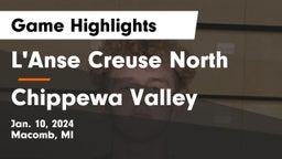 L'Anse Creuse North  vs Chippewa Valley  Game Highlights - Jan. 10, 2024
