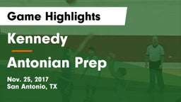 Kennedy  vs Antonian Prep  Game Highlights - Nov. 25, 2017