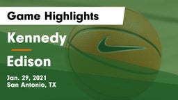 Kennedy  vs Edison  Game Highlights - Jan. 29, 2021
