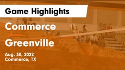 Commerce  vs Greenville  Game Highlights - Aug. 30, 2022