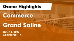 Commerce  vs Grand Saline  Game Highlights - Oct. 14, 2022