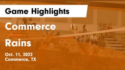 Commerce  vs Rains  Game Highlights - Oct. 11, 2022