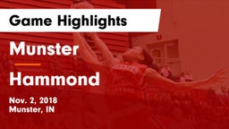 Munster  vs Hammond  Game Highlights - Nov. 2, 2018