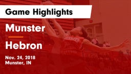 Munster  vs Hebron  Game Highlights - Nov. 24, 2018