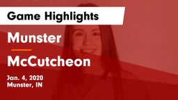 Munster  vs McCutcheon  Game Highlights - Jan. 4, 2020
