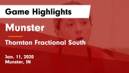Munster  vs Thornton Fractional South  Game Highlights - Jan. 11, 2020