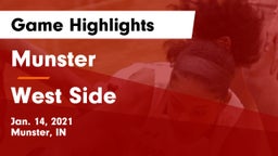 Munster  vs West Side  Game Highlights - Jan. 14, 2021