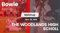 Matchup: Bowie vs. THE WOODLANDS HIGH SCHOLL 2016