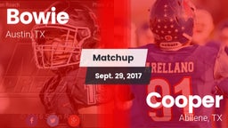 Matchup: Bowie  vs. Cooper  2017