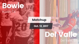 Matchup: Bowie  vs. Del Valle  2017