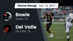 Recap: Bowie  vs. Del Valle  2017