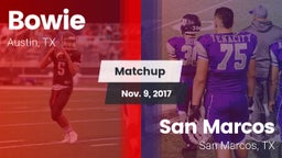 Matchup: Bowie  vs. San Marcos  2017