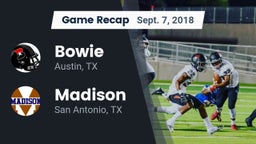 Recap: Bowie  vs. Madison  2018