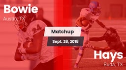 Matchup: Bowie  vs. Hays  2018