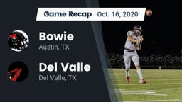 Recap: Bowie  vs. Del Valle  2020