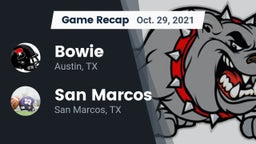 Recap: Bowie  vs. San Marcos  2021