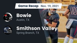 Recap: Bowie  vs. Smithson Valley  2021