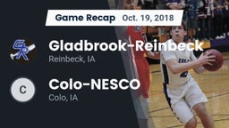 Recap: Gladbrook-Reinbeck  vs. Colo-NESCO  2018