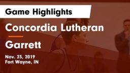 Concordia Lutheran  vs Garrett  Game Highlights - Nov. 23, 2019