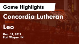 Concordia Lutheran  vs Leo Game Highlights - Dec. 14, 2019