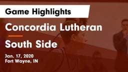 Concordia Lutheran  vs South Side  Game Highlights - Jan. 17, 2020