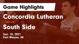 Concordia Lutheran  vs South Side  Game Highlights - Jan. 15, 2021