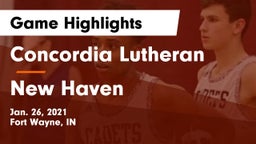 Concordia Lutheran  vs New Haven Game Highlights - Jan. 26, 2021