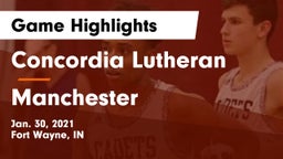 Concordia Lutheran  vs Manchester  Game Highlights - Jan. 30, 2021