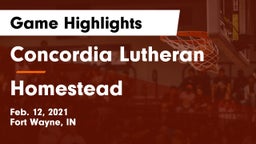 Concordia Lutheran  vs Homestead  Game Highlights - Feb. 12, 2021