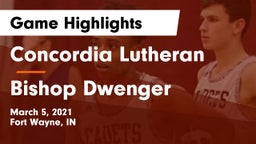 Concordia Lutheran  vs Bishop Dwenger  Game Highlights - March 5, 2021