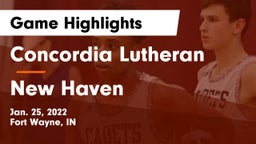 Concordia Lutheran  vs New Haven  Game Highlights - Jan. 25, 2022