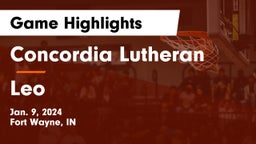 Concordia Lutheran  vs Leo  Game Highlights - Jan. 9, 2024