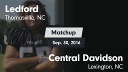 Matchup: Ledford  vs. Central Davidson  2016