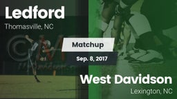 Matchup: Ledford  vs. West Davidson  2017