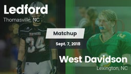 Matchup: Ledford  vs. West Davidson  2018