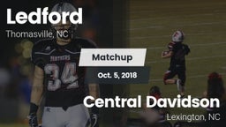 Matchup: Ledford  vs. Central Davidson  2018