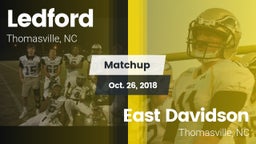 Matchup: Ledford  vs. East Davidson  2018
