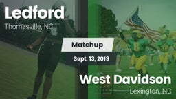 Matchup: Ledford  vs. West Davidson  2019