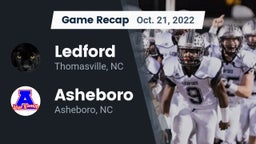 Recap: Ledford  vs. Asheboro  2022