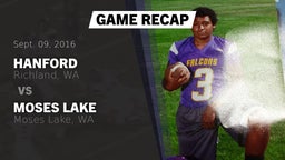 Recap: Hanford  vs. Moses Lake  2016