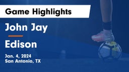 John Jay  vs Edison  Game Highlights - Jan. 4, 2024