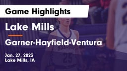 Lake Mills  vs Garner-Hayfield-Ventura  Game Highlights - Jan. 27, 2023
