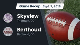 Recap: Skyview  vs. Berthoud  2018