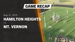 Recap: Hamilton Heights  vs. Mt. Vernon High 2015